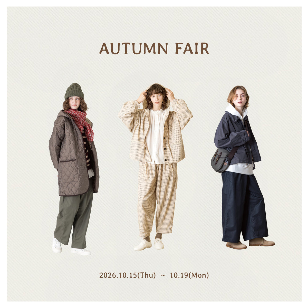 BUCOLIC&FROLIC -AUTUMN FAIR- 開催のお知らせ