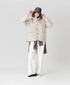 NAM2561PP PLAIN POLYESTER×PLAIN POLYESTER OVERSIZED HOODED JACKET WITH RIBBED CUFF