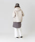 NAM2561PP PLAIN POLYESTER×PLAIN POLYESTER OVERSIZED HOODED JACKET WITH RIBBED CUFF