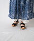NSL26063 80s VOILE LEAF & FLOWER PRINT REGULAR COLLAR S/SL DRESS