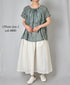 NSL26102 FANCY GINGHAM CHECK GATHERED PATCH WORK SMOCK