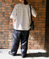 NLA2501 REGULAR STRIPE DROP SHOULDR S/SL BASQUE SHIRT