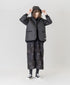 NAM2561PP PLAIN POLYESTER×PLAIN POLYESTER OVERSIZED HOODED JACKET WITH RIBBED CUFF