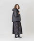 NAM2561PP PLAIN POLYESTER×PLAIN POLYESTER OVERSIZED HOODED JACKET WITH RIBBED CUFF