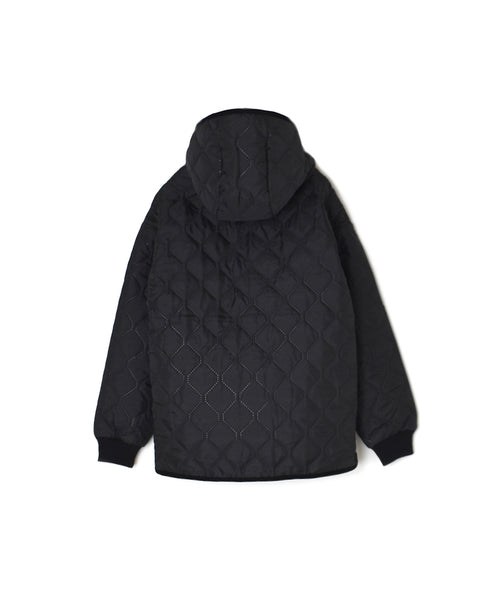 NAM2561PP PLAIN POLYESTER×PLAIN POLYESTER OVERSIZED HOODED JACKET WITH RIBBED CUFF