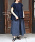 INMDS26053 HANDWOVEN COTTON HAKEME CREW NECK FRENCH/SL SHIRTS WITH PINTUCK