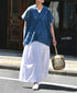 ANSL2601 STRIPE SISAL ONE HANDLE SHOULDER BAG