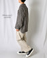 INAM2681DGD COTTON DOUBLE GAUZE CHECK OVERDYE UTILITY BANDED COLLAR SHIRT