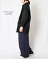 INAM2684DGD COTTON DOUBLE GAUZE CHECK OVERDYE GATHERED EASY PANTS WITH LINING