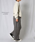 INAM2684DGD COTTON DOUBLE GAUZE CHECK OVERDYE GATHERED EASY PANTS WITH LINING