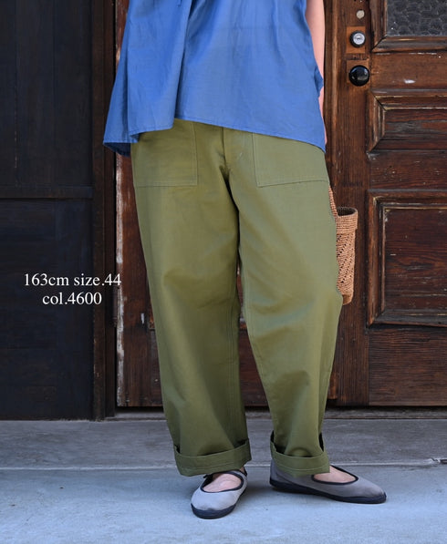 GNHT2451CL COTTON/LINEN KERSEY BAKER PANTS