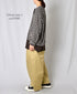 INAM2683DGD COTTON DOUBLE GAUZE CHECK OVERDYE CREW NECK CARDIGAN