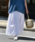 INAM2624 60s COTTON LAWN WASH PLEATED EASY SKIRT WITH LINING