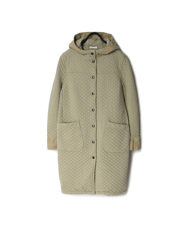 NAM0553 COTTON QUILT HOODED COAT