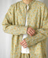 INAM2511FD COTTON FLOWER PRINT UTILITY BANDED COLLAR SHIRT