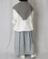 INAM2515FD COTTON FLOWER PRINT GATHERED EASY SKIRT WITH LINING
