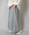 INAM2515FD COTTON FLOWER PRINT GATHERED EASY SKIRT WITH LINING