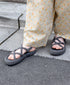INAM2516FD COTTON FLOWER PRINT GATHERED EASY PANTS WITH LINING