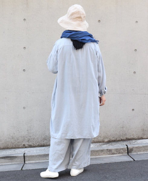 AGAM2501 LINEN / COTTON CHECK STOLE 65×180cm