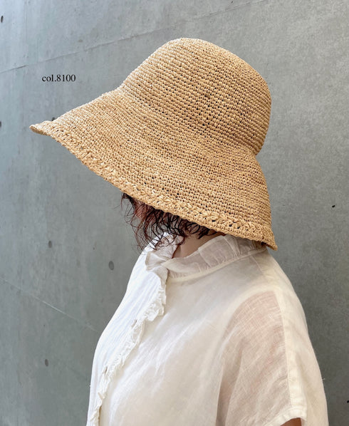 ANMDS2312 RAFFIA HAT BRIM 12cm