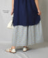 INAM2515FD COTTON FLOWER PRINT GATHERED EASY SKIRT WITH LINING