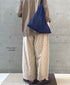INAM2516FD COTTON FLOWER PRINT GATHERED EASY PANTS WITH LINING