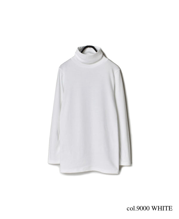 NMF1051 1×1 COTTON RIB TURTLE-NECK L/SL T-SHIRT