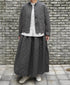 NMDS262119D 60s STITCHED ORGANIC CAMBRIC OVERDYE STAND COLLAR FLY FRONT JACKET