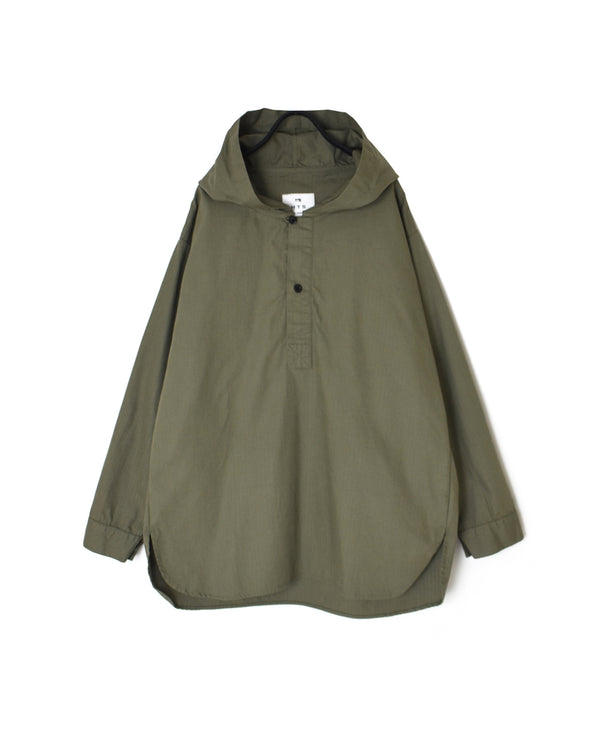INHT2604CHW COTTON HERRINGBONE WASH HOODED PULLOVER SHIRT