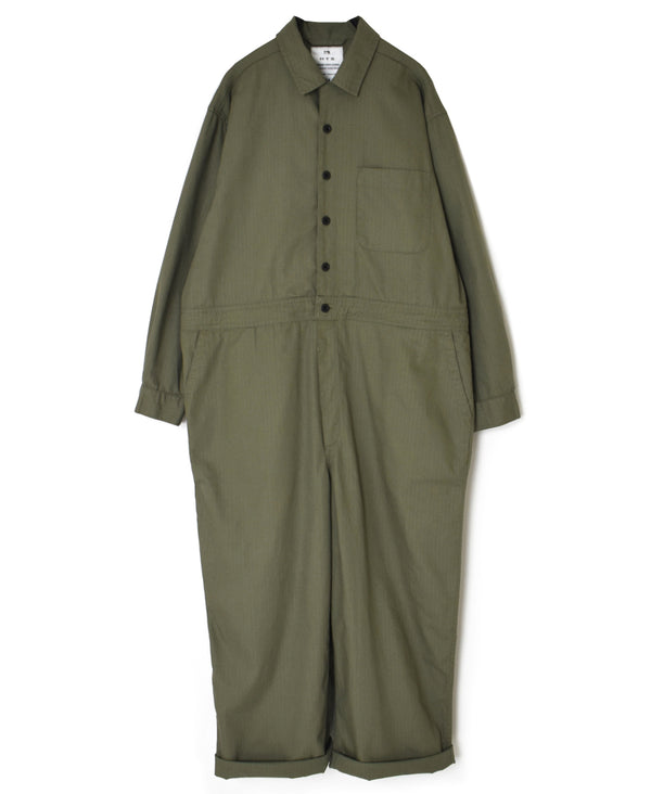 INHT2511CHW COTTON HERRINGBONE WASH ONE-UP COLLAR OVERALLS