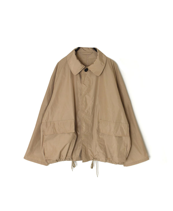 NHT2602PAI REYCLED NYLON BALMACAAN SHORT COAT WITH GUSSETED POCKET