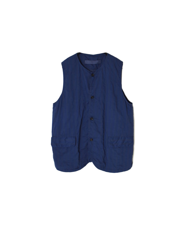NVL2401PSD POPLIN WIDE STRIPE (OVERDYE) NO COLLAR VEST