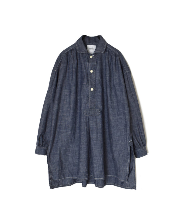 ISNAM2605CB NAVY (INDIGO) CHAMBRAY WORK GATHERED SHIRT