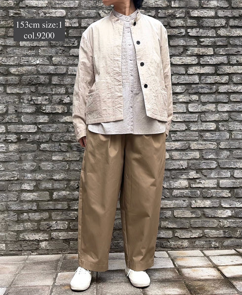 NMDS26224 60s ORGANIC CAMBRIC WITH EMB FRENCH/SLEEVE BANDED COLLAR EMB SHIRT