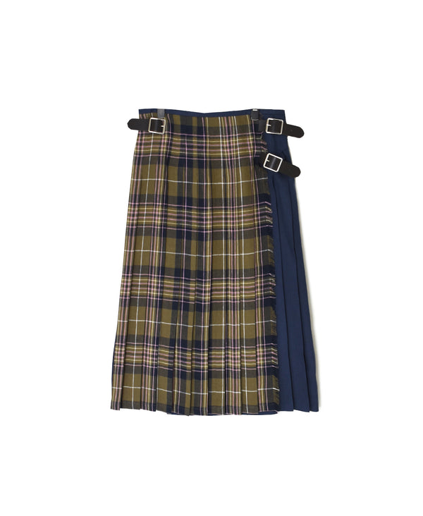 NOD2501PW ILISH LINEN LOW WAIST PLEATS WRAP SKIRT LENGTH 80cm