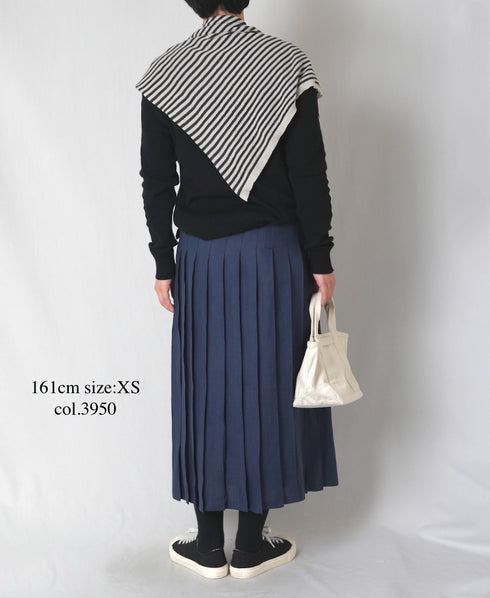 NOD0901 ILISH LINEN LOW WAIST PLEATS WRAP SKIRT LENGTH 80cm (WITH PIN)