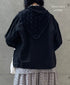 ISNAM2601D LINEN/COTTON PLAIN OVERDYE ROUND COLLAR DOUBLE JACKET