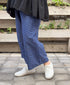 NMDS26255 80s VOILE SMALL GENTIANA BLOCK PRINT EASY PANTS