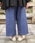NMDS26255 80s VOILE SMALL GENTIANA BLOCK PRINT EASY PANTS