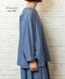 INAM2623CB DOBIE CHAMBRAY WASH BOAT NECK SMOCK