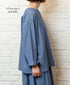 INAM2623CB DOBIE CHAMBRAY WASH BOAT NECK SMOCK