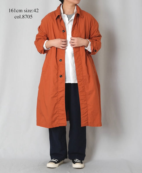 INHT2601CP 60s COTTON POPLIN OVERDYE BALMACAAN COAT