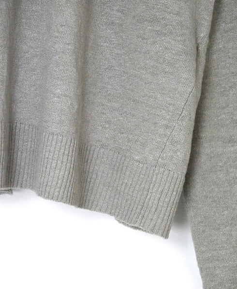 NNSL26001 12GG 1PLY LINEN/COTTON V-NECK 1BUTTON CARDIGAN
