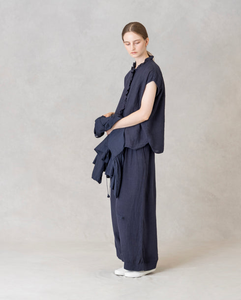 INMDS26005D 60s AUTOLOOM LINEN PLAIN OVERDYE EASY PANTS