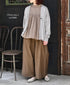 NSL26045 COTTON SILK PLAIN WIDE EASY PANTS