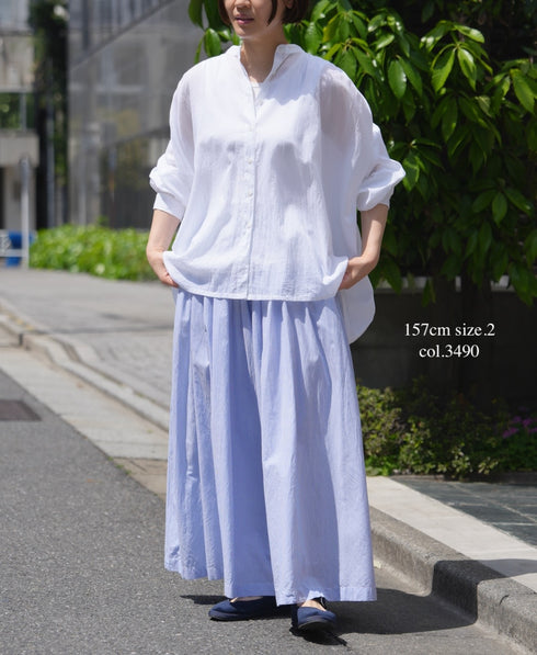 NSL26015 80s COTTON VOILE STRIPE CULOTTES