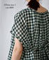 NSL26102 FANCY GINGHAM CHECK GATHERED PATCH WORK SMOCK