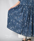 NSL26063 80s VOILE LEAF & FLOWER PRINT REGULAR COLLAR S/SL DRESS