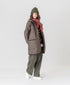 NAM2562PP PLAIN POLYESTER×PLAIN POLYESTER OVERSIZED MID-LENGTH HOODED COAT WITH RIBBED CUFF