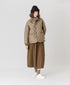 NAM2652PP POLYESTER × POLYESTER OVERSIZED STAND FALL COLLAR JACKET WITH RIBBED CUFF